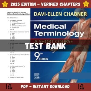 Test Bank for Medical Terminology A Short Course 9th Edition | ISBN 9781974813032