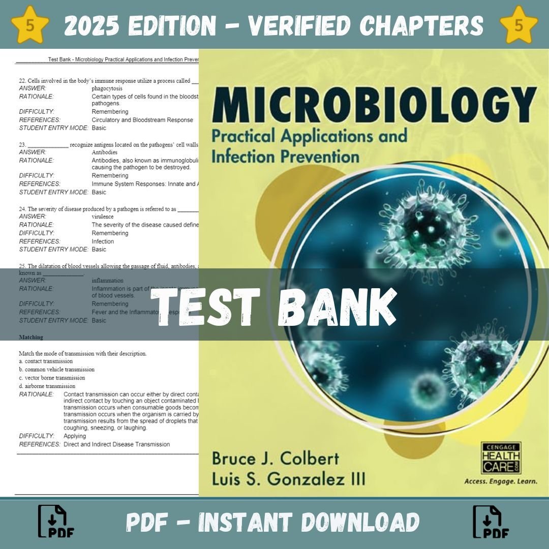 Test Bank for – Microbiology
